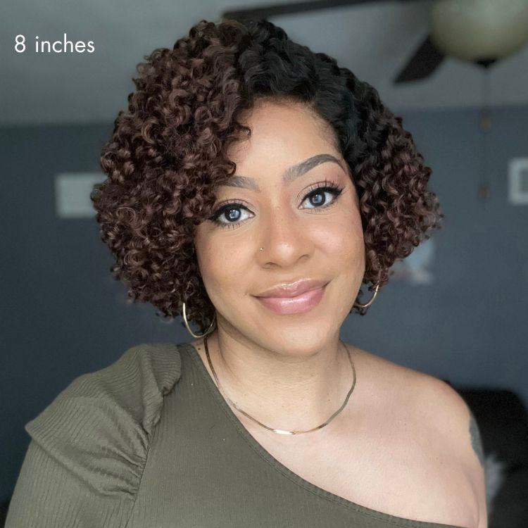 Lumma - Short Curly Human Hair Wig | Minimalist HD Lace | Glueless Side Part