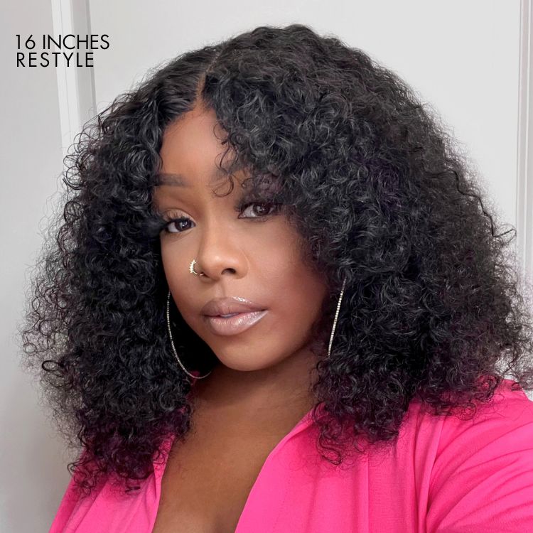 Lumma Ready-To-Go™ — Natural Black Kinky Curly Human Hair Wig | Glueless HD Lace 5x5 Closure | Large & Small Cap Sizes