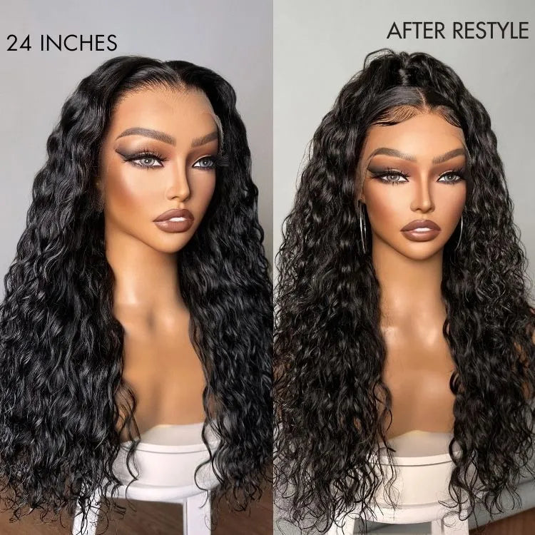 Lumma - Water Wave Human Hair Wig | 13x4 HD Lace Front | Glueless Pre-Cut Lace | 180% Density