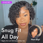 Lumma - Short Curly Human Hair Wig | Minimalist HD Lace | Glueless Side Part