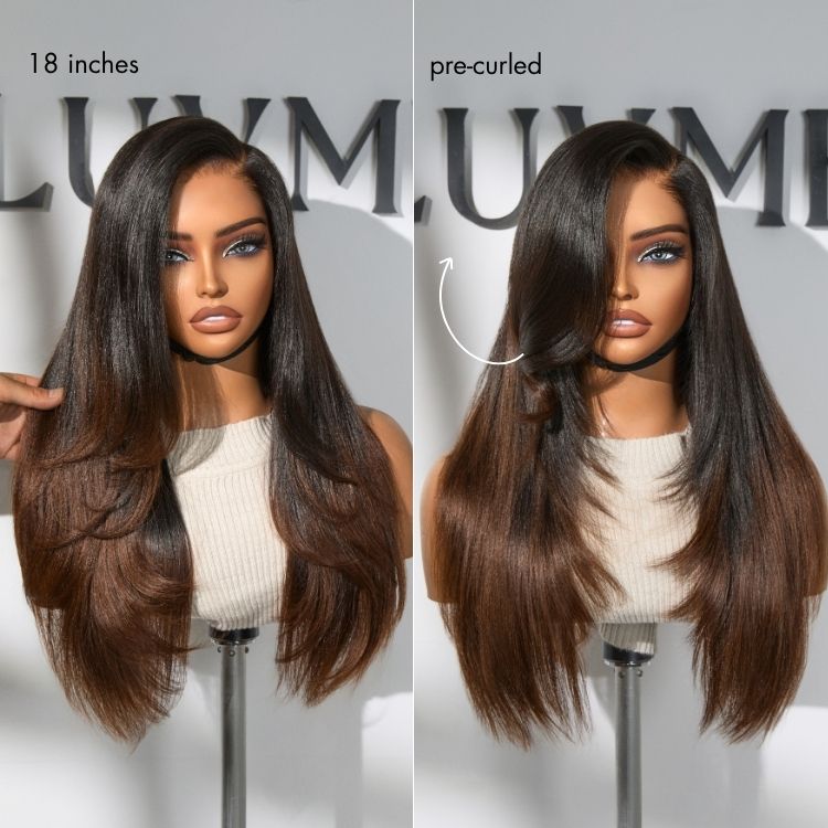 Lumma All-Day Comfort™ — 180% Density Human Hair Wig | Glueless HD Lace 7x6 Closure (Pre-Cut) | Butterfly Cut, Light Yaki Straight