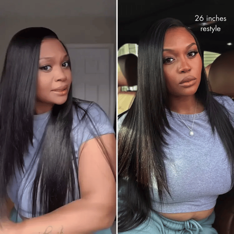 Lumma All-Day Comfort™ — 180% Density Human Hair Wig | Glueless HD Lace 7x6 Closure (Pre-Cut) | Butterfly Cut, Light Yaki Straight