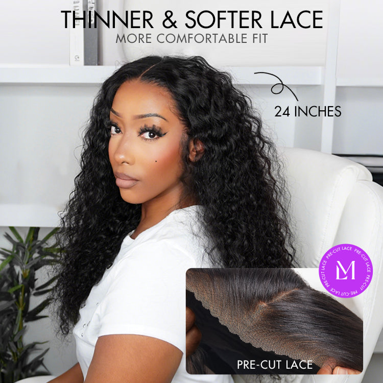 Lumma - Water Wave Human Hair Wig | 13x4 HD Lace Front | Glueless Pre-Cut Lace | 180% Density