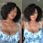 Lumma - Short Curly Human Hair Wig | Minimalist HD Lace | Glueless Side Part