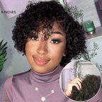 Lumma - Short Curly Human Hair Wig | Minimalist HD Lace | Glueless Side Part