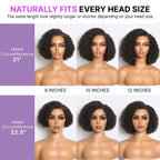 Lumma - Short Curly Human Hair Wig | Minimalist HD Lace | Glueless Side Part