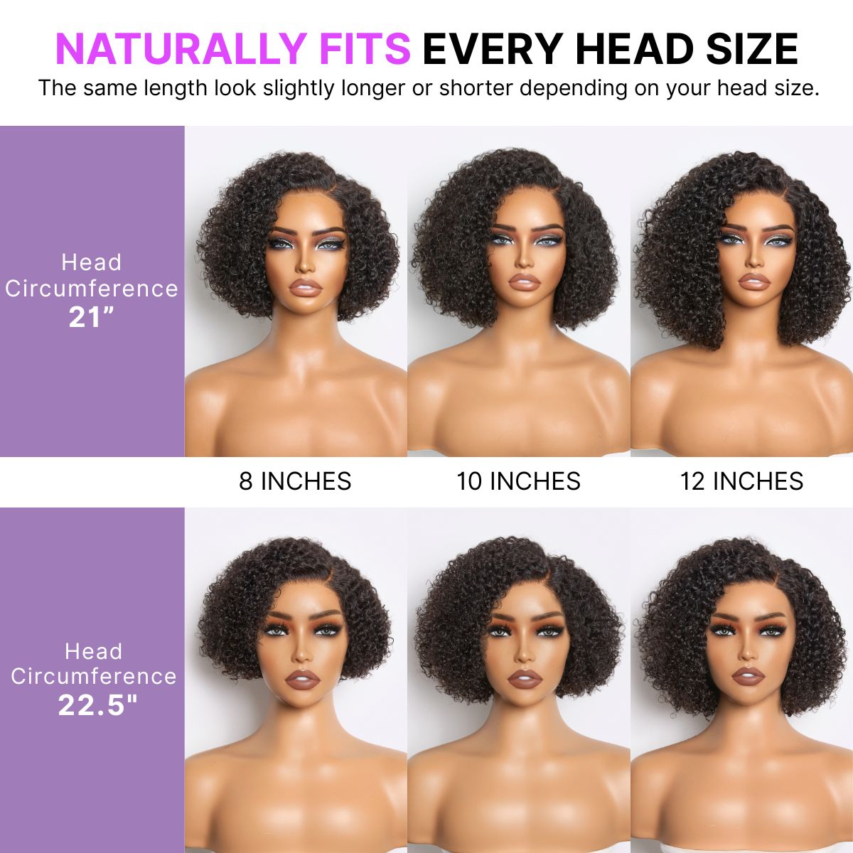 Lumma - Short Curly Human Hair Wig | Minimalist HD Lace | Glueless Side Part