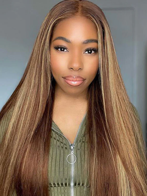 Lumma - P4/27 Highlight Straight Human Hair Wig | Glueless Invisible Lace | Wear & Go