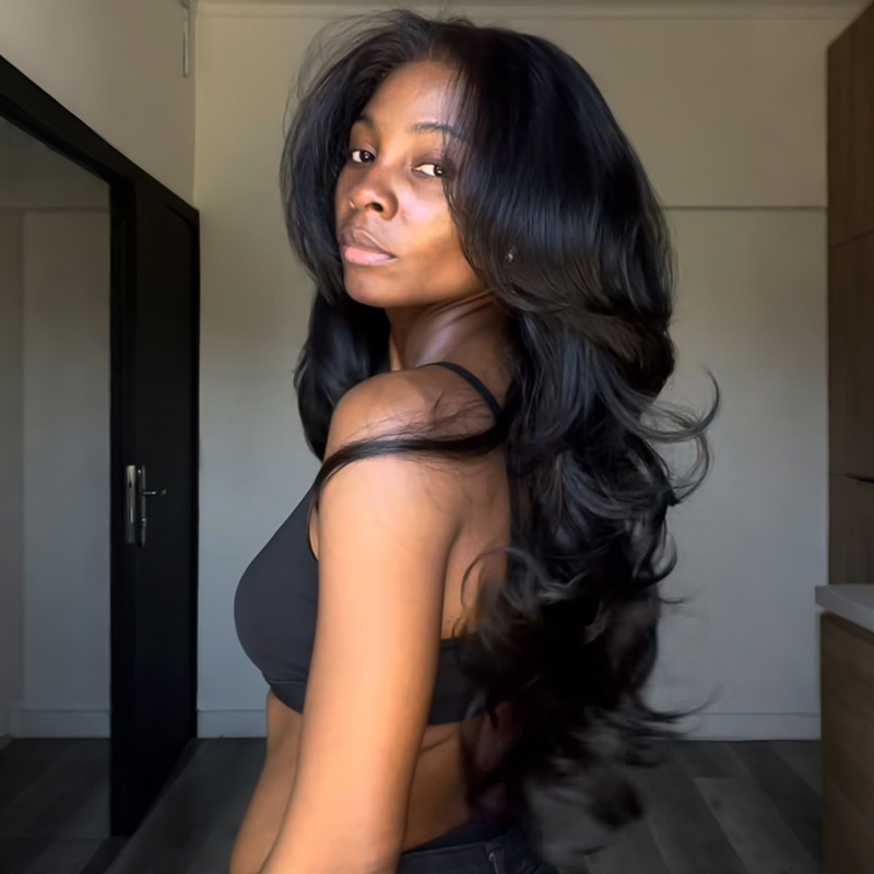 Pre-styled Butterfly Haircut Pop Layers Wig 250% Density 6×5 Wear Go Glueless Wig