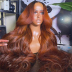 Lumma Ginger Ombre Body Wave Human Hair Lace Wig | HD Lace Front 13x4 or 4x4 Closure | Dark Roots
