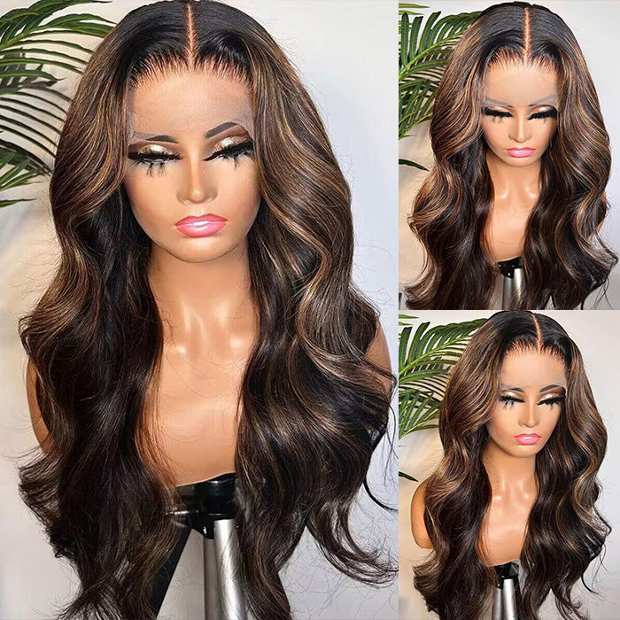 Balayage Highlight Body Wave Human Hair Wig | HD Lace Front 13x4 or 6x5 | Glueless - Lumma